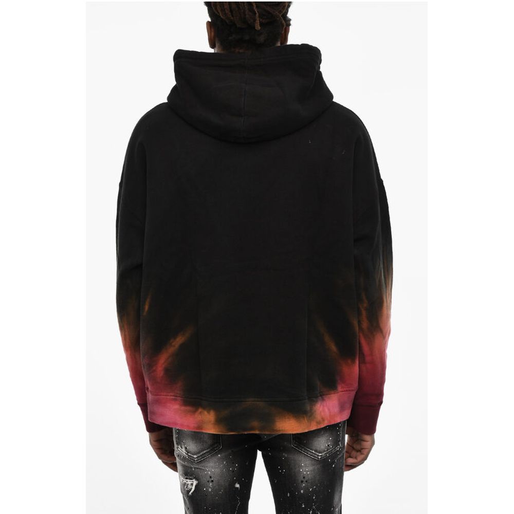 Dsquared² Fleeced-Cotton Hoodie with Gradient Hem