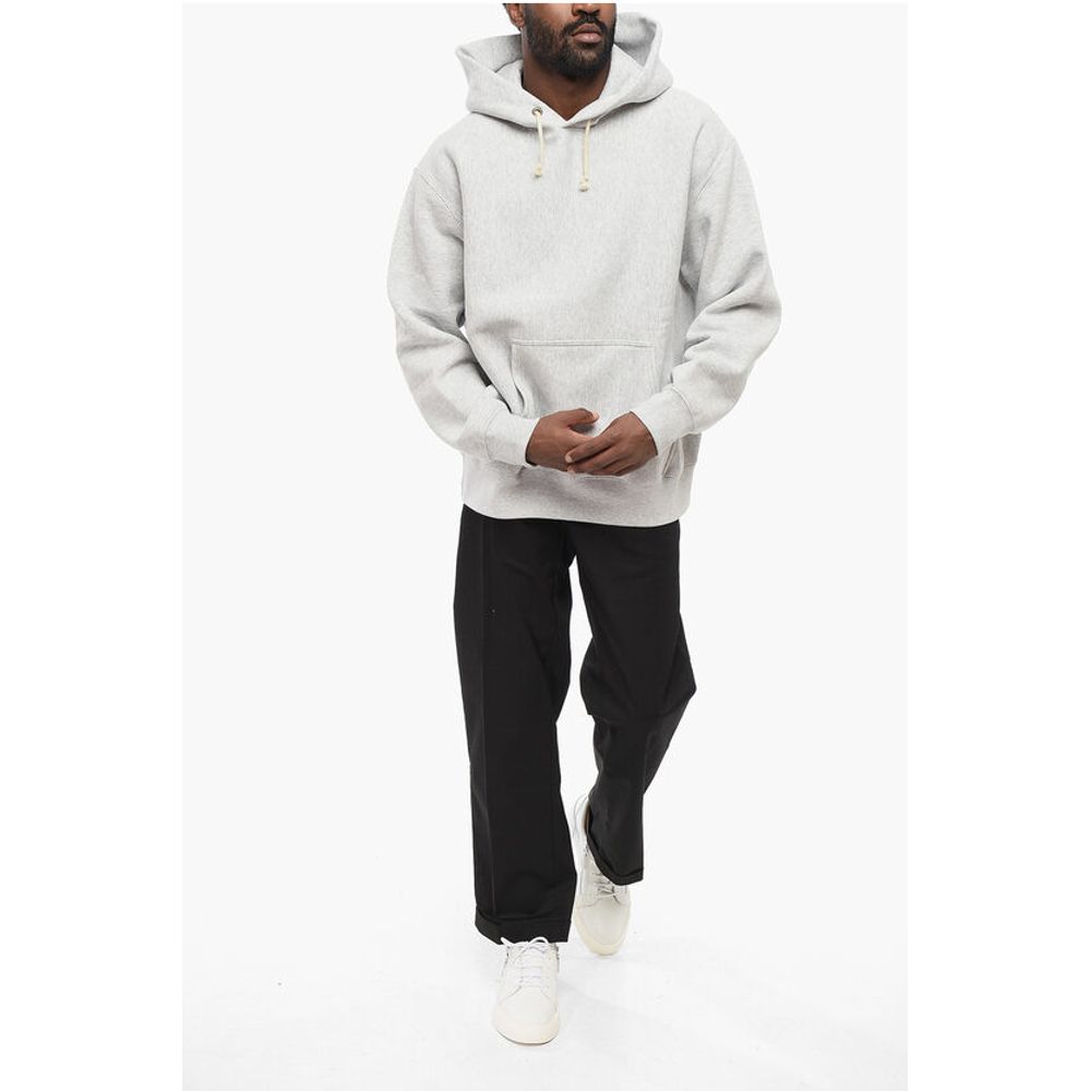 Champion Solid Color Fleeced Cotton Hoodie