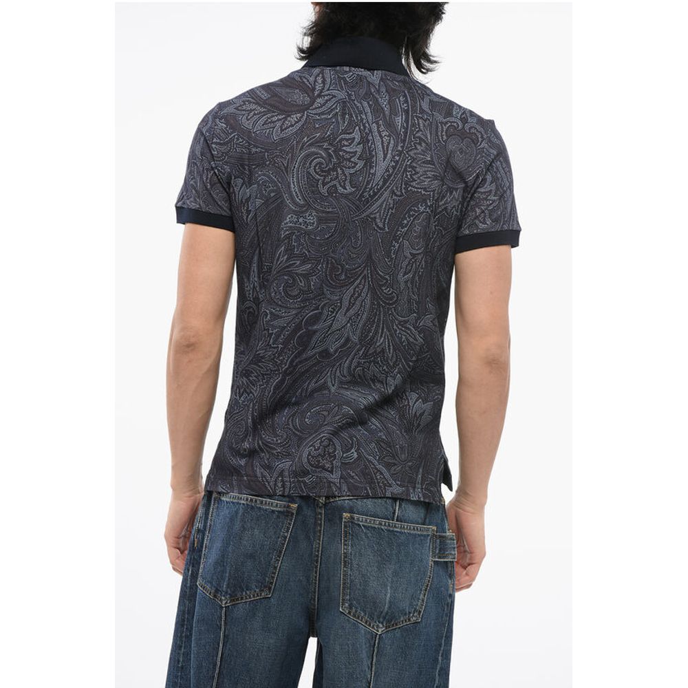 Etro Paisley Patterned Piquet Cotton Polo
