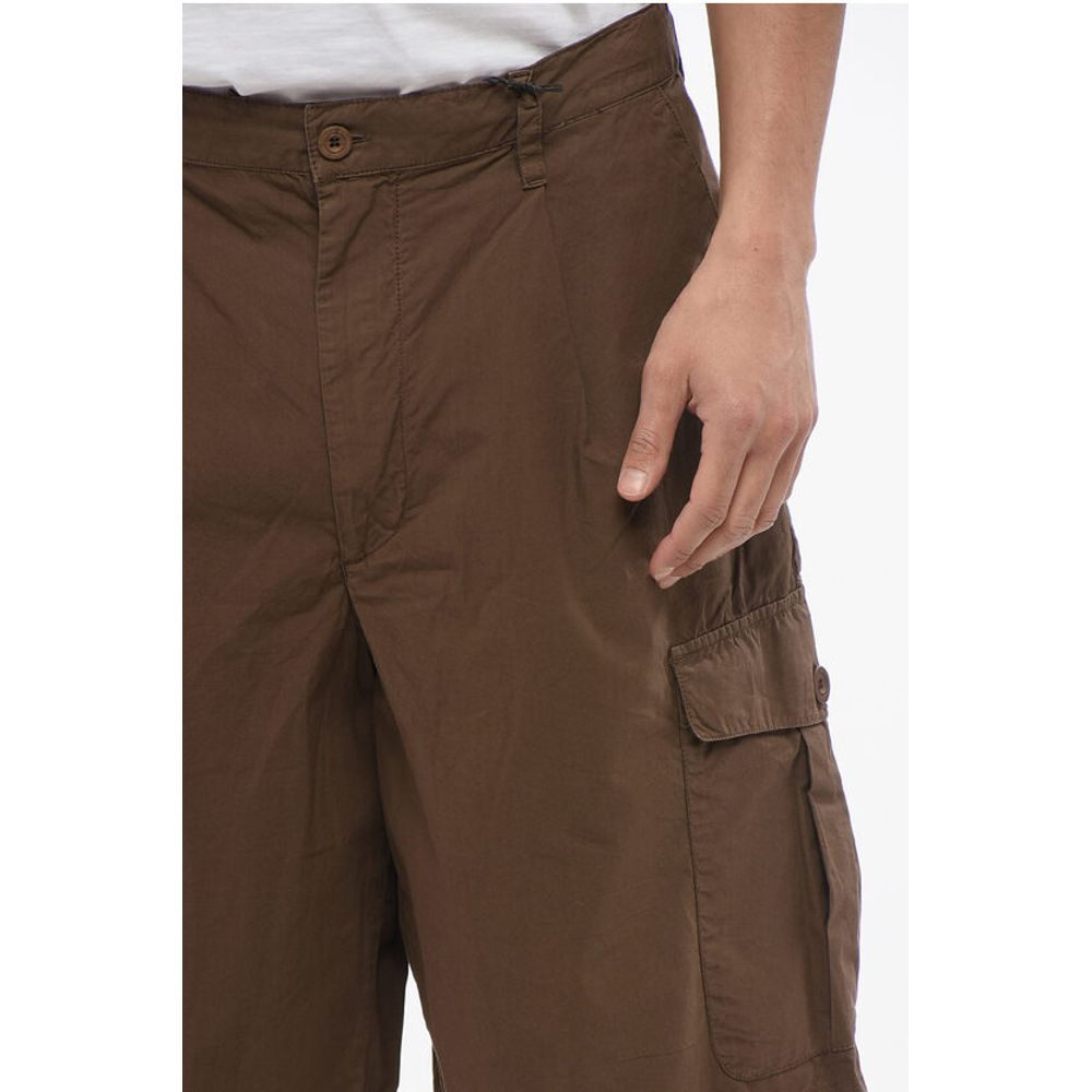 Armani EMPORIO Single-pleated Cotton Cargo Shorts