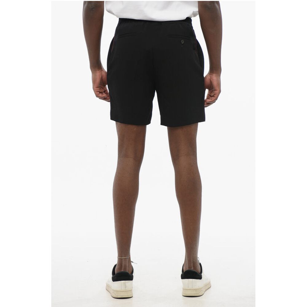Alexander McQueen Solid Color Shorts with Elastic Waistband