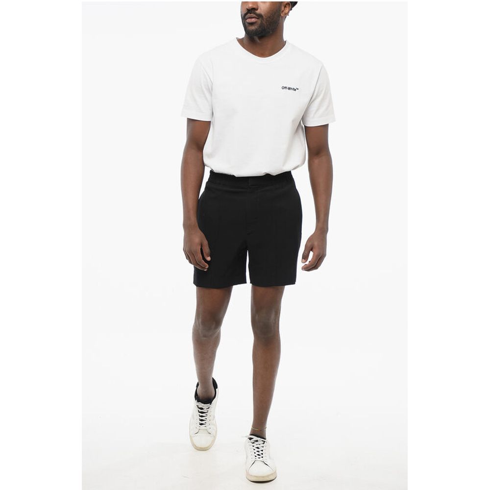 Alexander McQueen Solid Color Shorts with Elastic Waistband