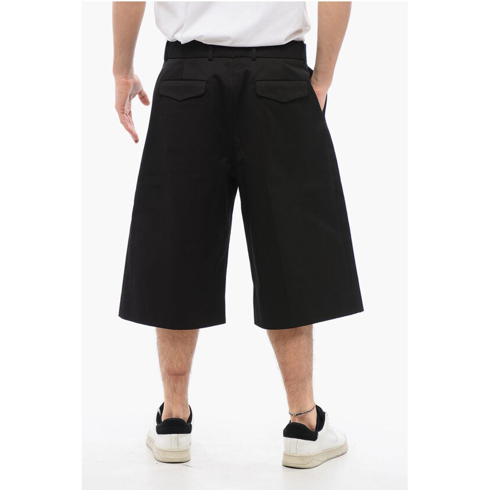 Alexander McQueen 4-Pocketed Wide Leg Cotton Shorts