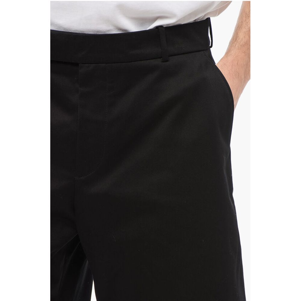 Alexander McQueen 4-Pocketed Wide Leg Cotton Shorts