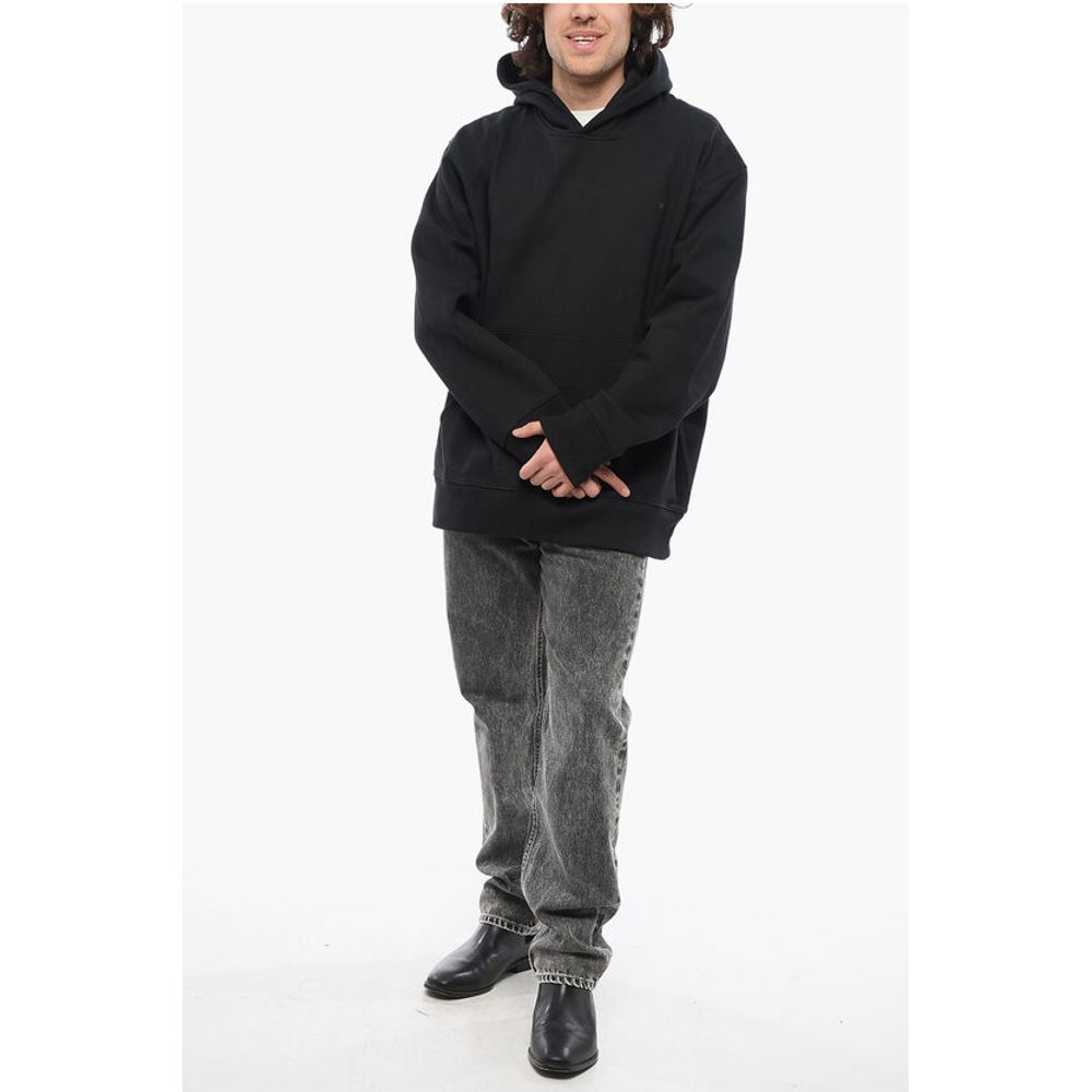 Adidas Fleeced Cotton Hoodie with Patch Pocket