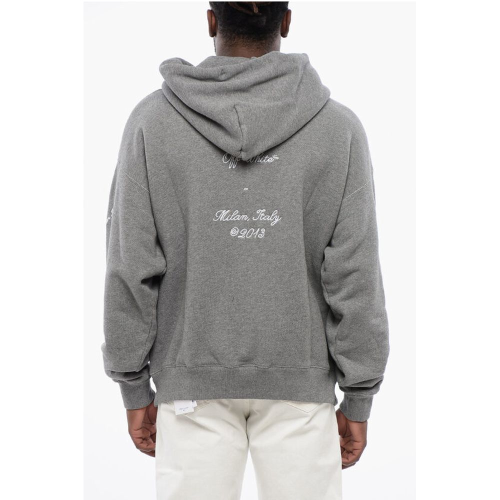 Off-White Cotton 23 LOGO SKATE Hoodie with Contrast Embroidery