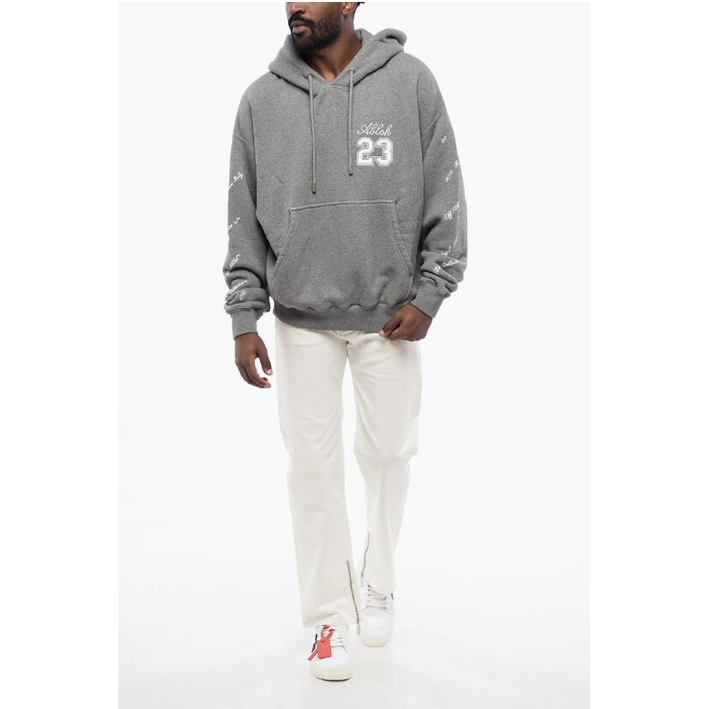 Off-White Cotton 23 LOGO SKATE Hoodie with Contrast Embroidery