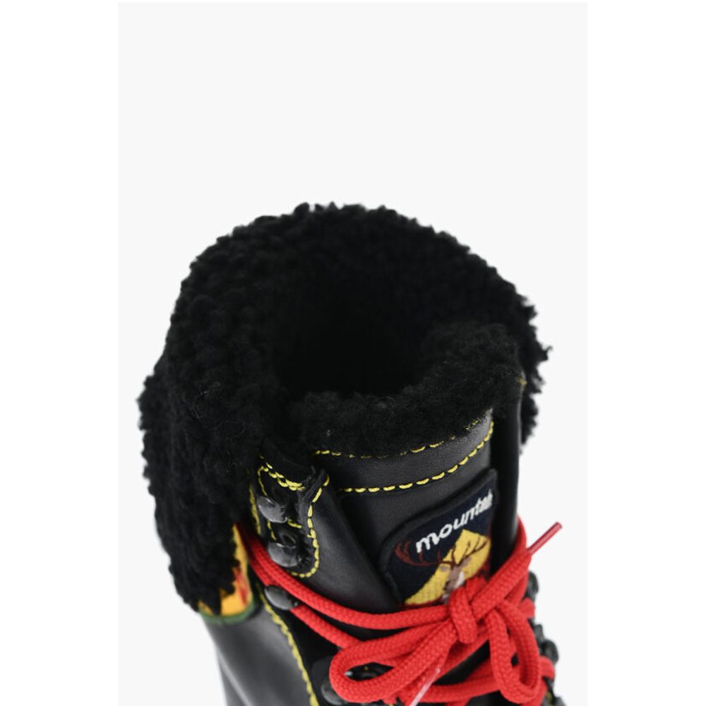 Dsquared² Leather CANADA HIKE Platform Booties with Carrion Sole 13cm