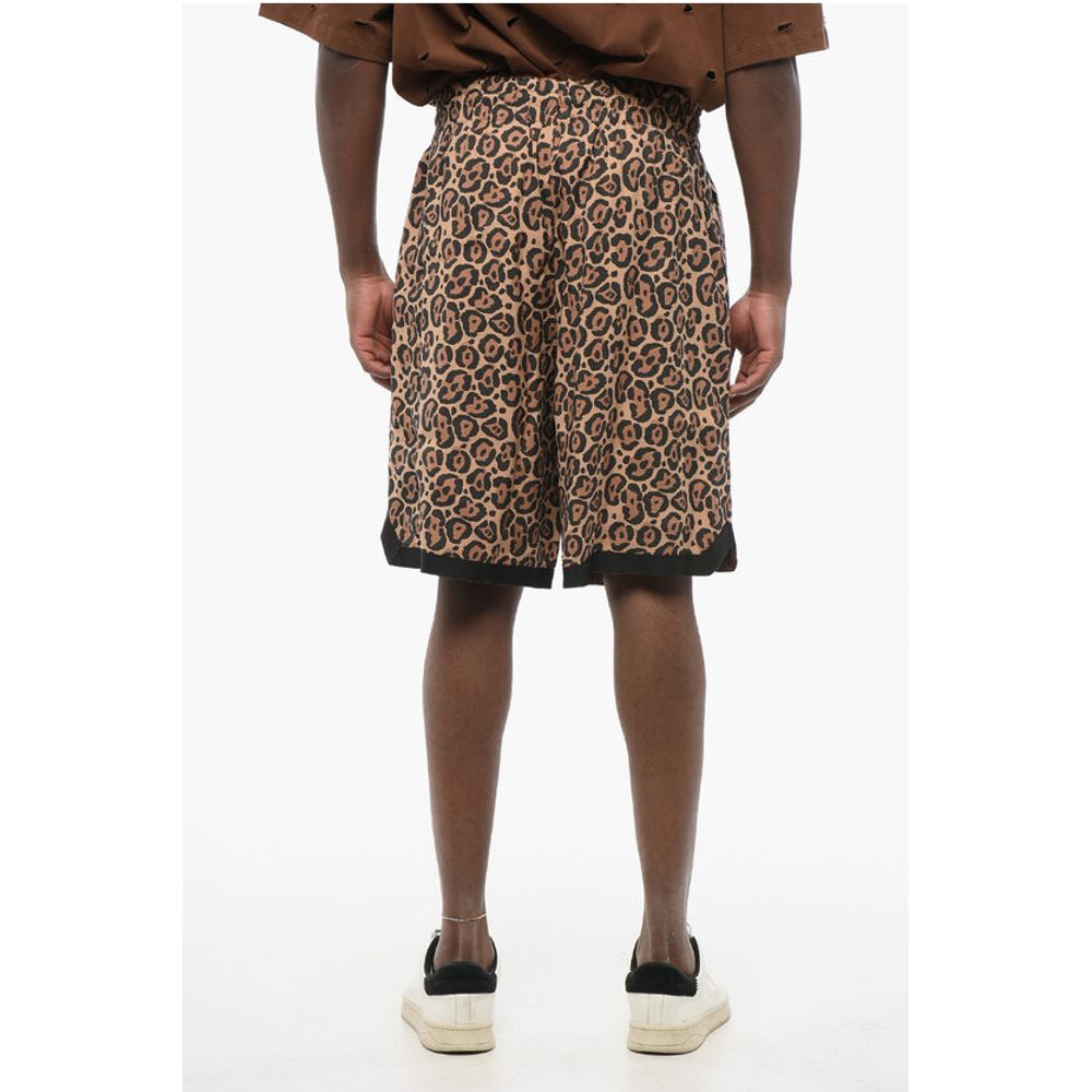 Armani EMPORIO Animal Patterned Fabric Reversible Shorts