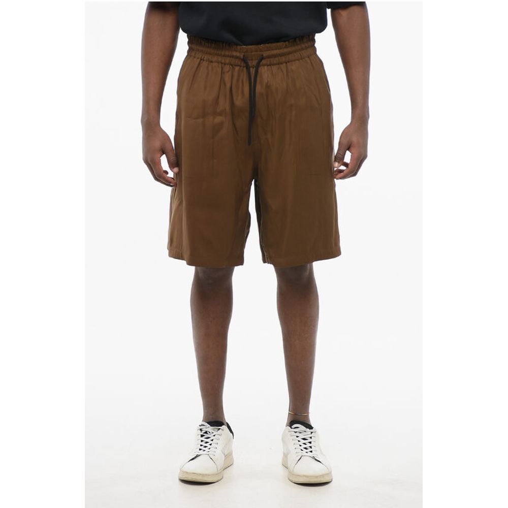 Armani EMPORIO Animal Patterned Fabric Reversible Shorts