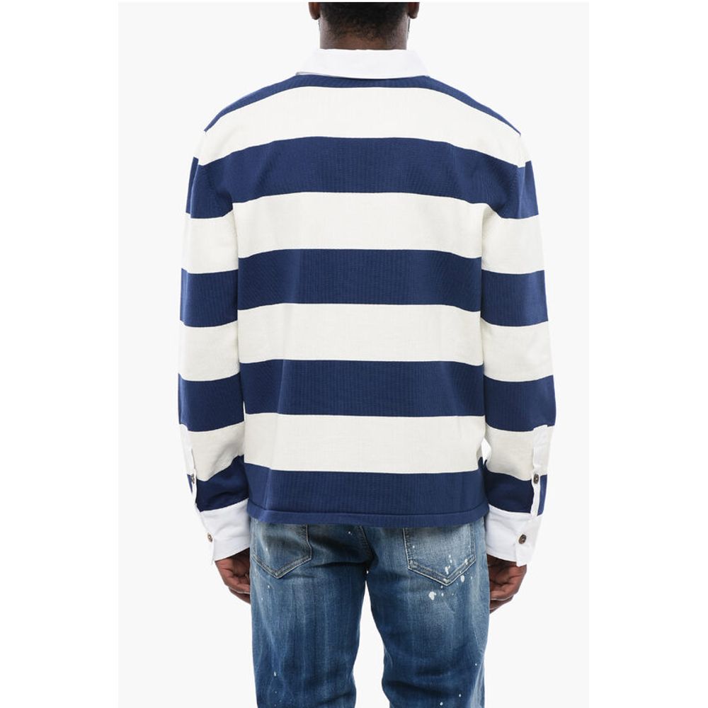 Dsquared² Striped Long Sleeved Polo