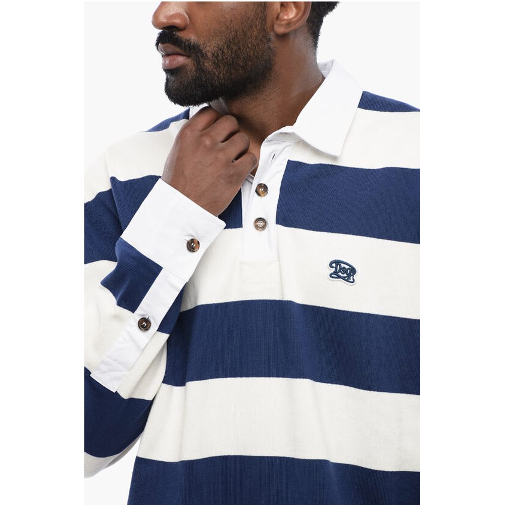 Dsquared² Striped Long Sleeved Polo