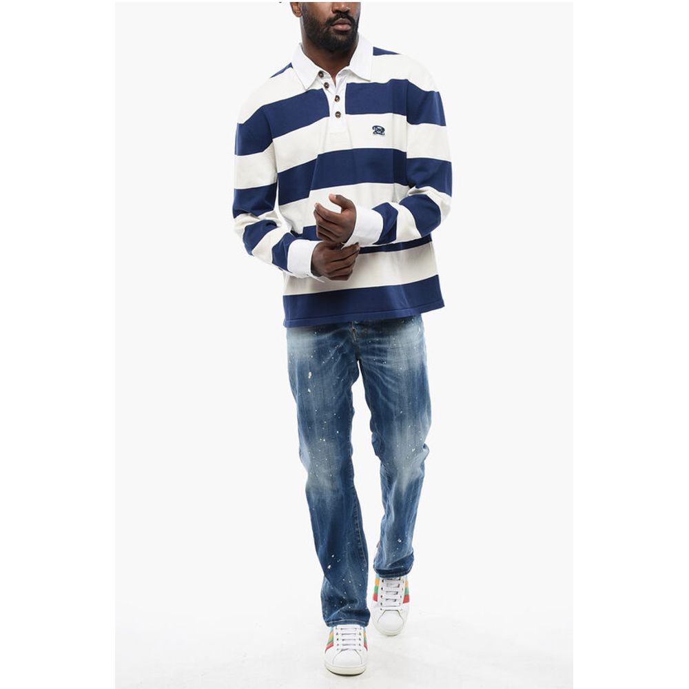 Dsquared² Striped Long Sleeved Polo