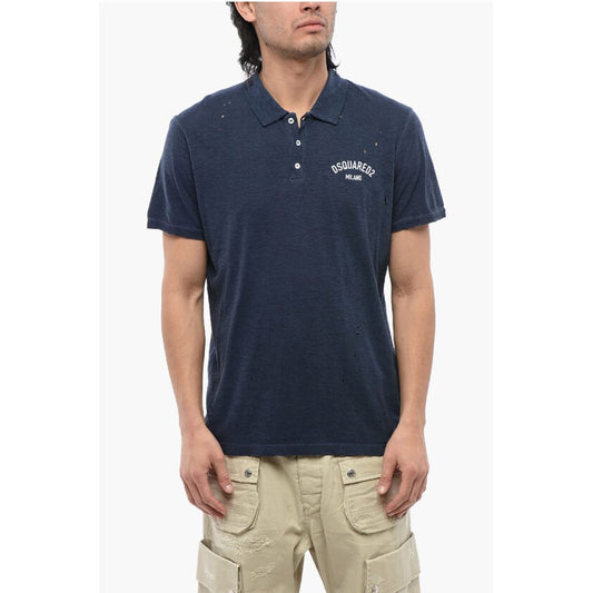 Dsquared² Distressed Effect Tennis Fit Polo