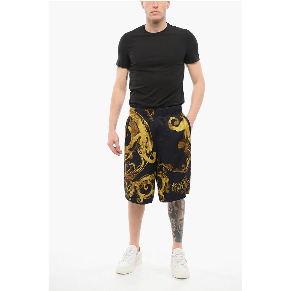 Versace JEANS COUTURE Barocco Patterned WATERCOLOR Viscose Shorts