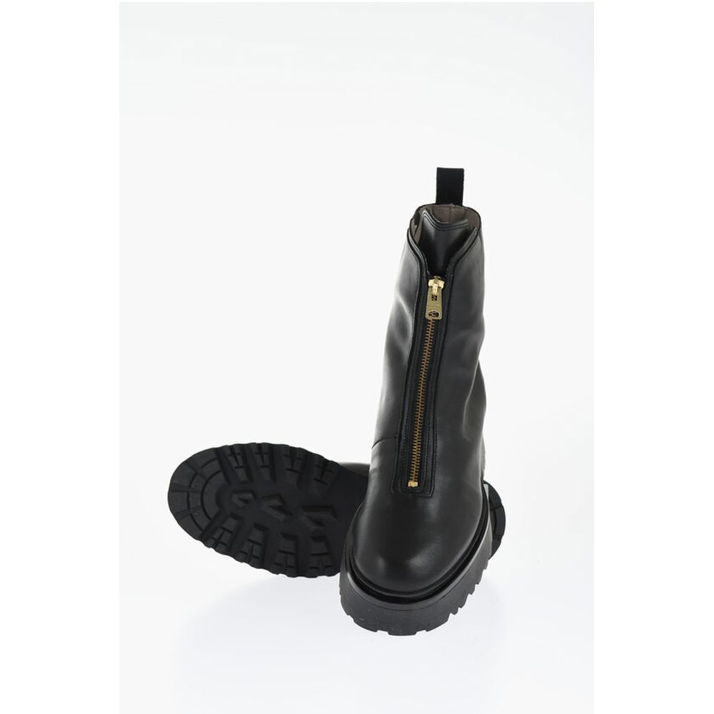 AllSaints Leather OPHELIA Booties with Frontal Zip
