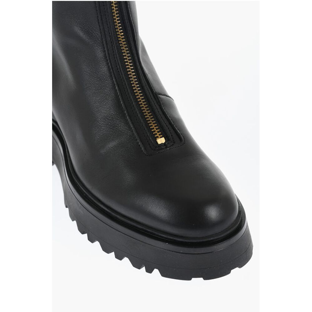AllSaints Leather OPHELIA Booties with Frontal Zip