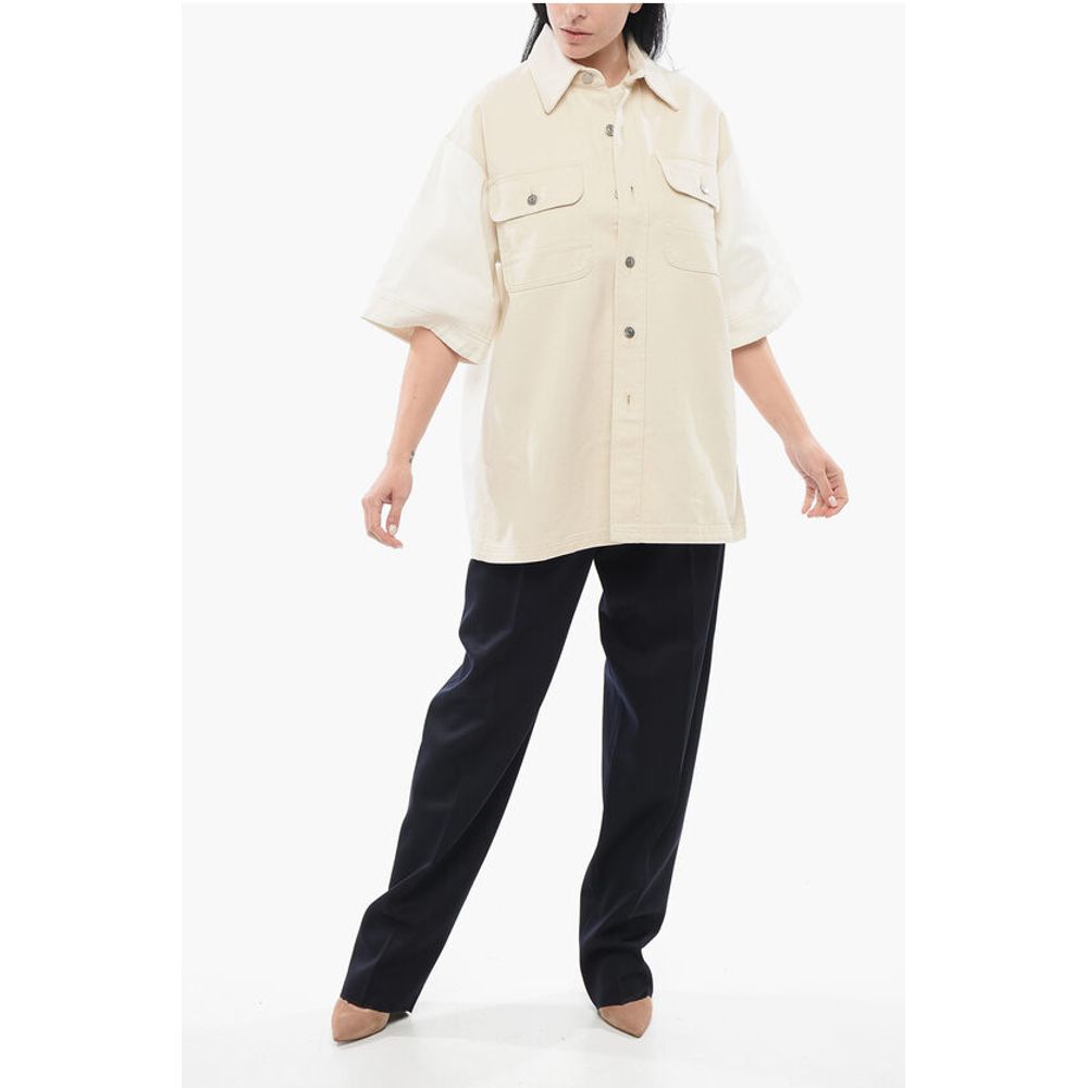 Stella McCartney Denim Overshirt with Contrasting Sleeves