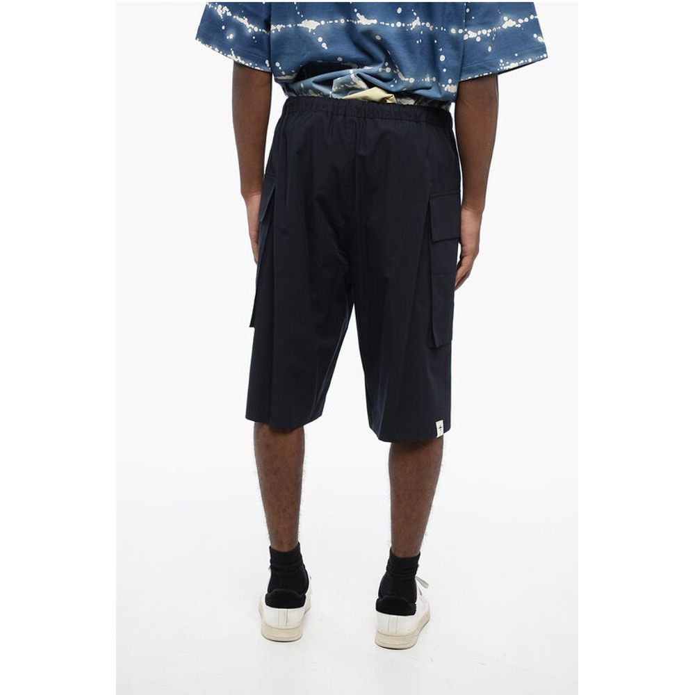 Jil Sander Cotton Cargo Shorts with Rope Drawstring