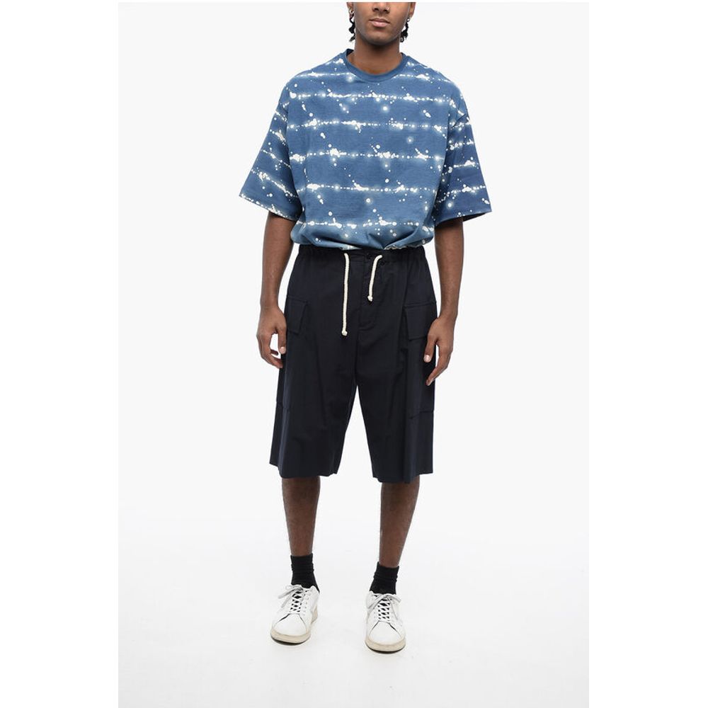 Jil Sander Cotton Cargo Shorts with Rope Drawstring