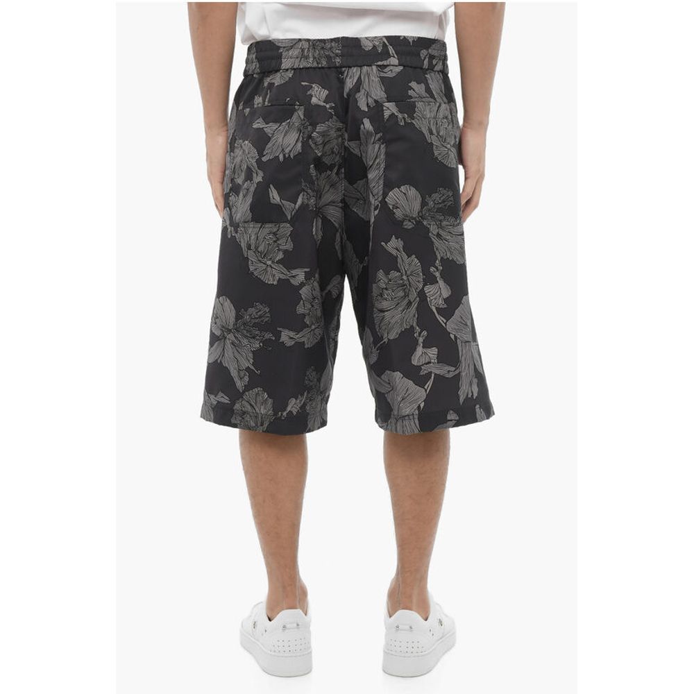 Neil Barrett Printed Straight Leg ANEMONE Bermuda Shorts