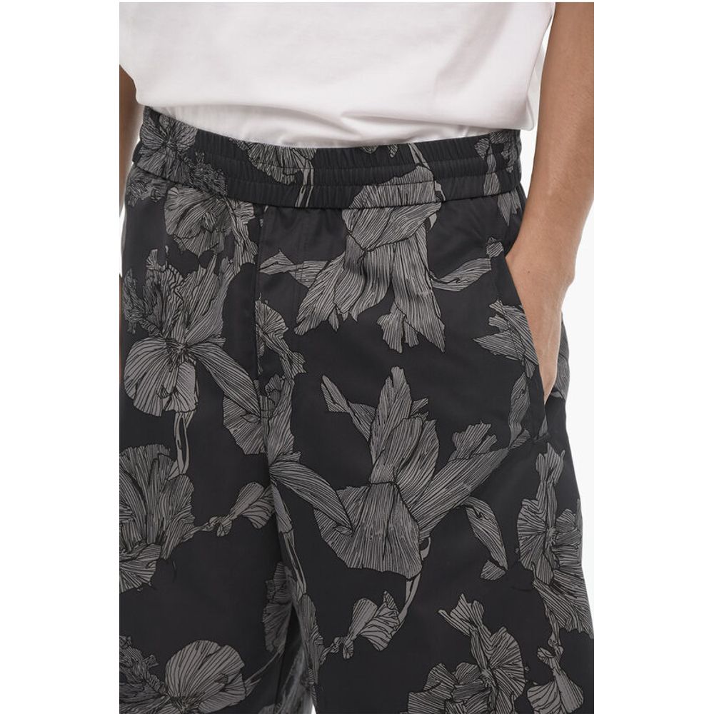Neil Barrett Printed Straight Leg ANEMONE Bermuda Shorts