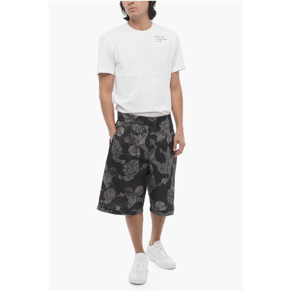Neil Barrett Printed Straight Leg ANEMONE Bermuda Shorts