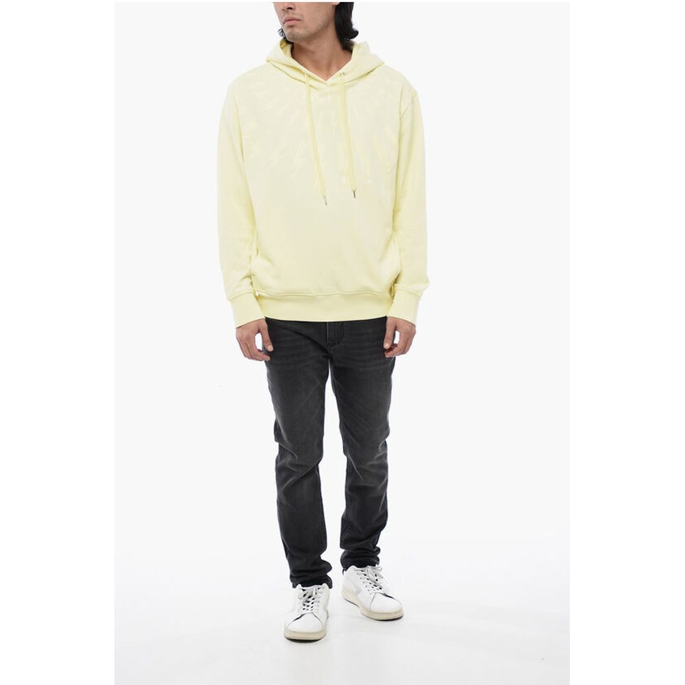 Neil Barrett Brushed Cotton FAIRISLE THUNDERBOLT Hoodie