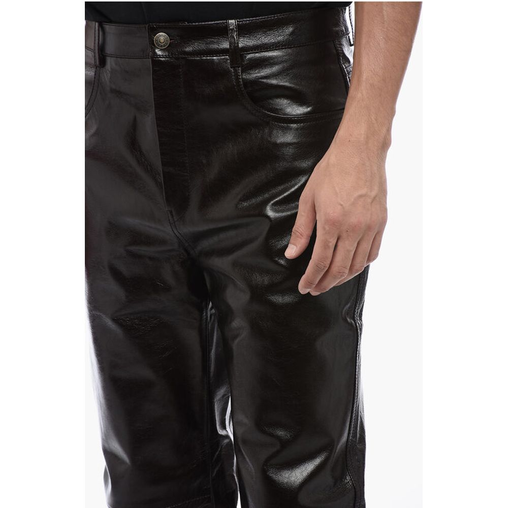 Gucci 5 Pocket Lambskin Pants with Belt Loops