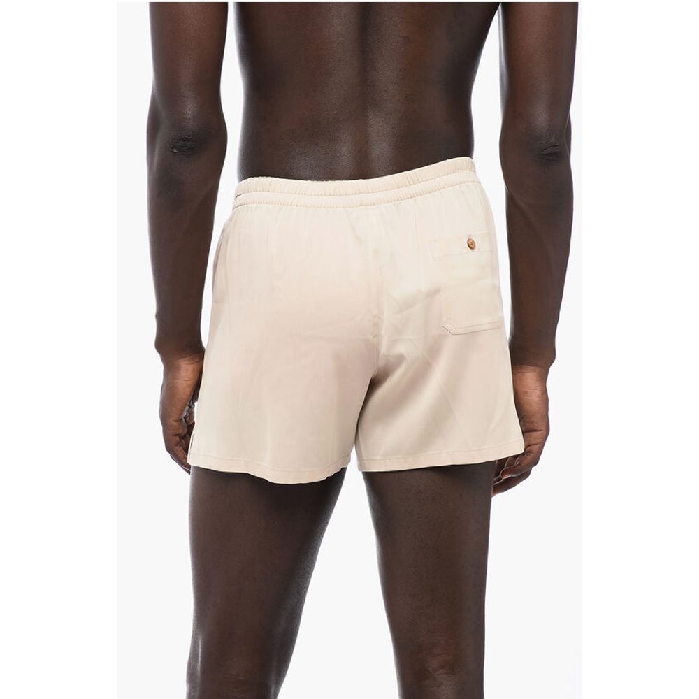Dolce & Gabbana UNDERWEAR Silk Shorts with Elastic Waistband