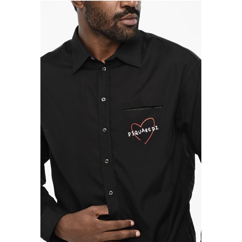 Dsquared² Dropped Shoulder Shirt with Contrasting Logo