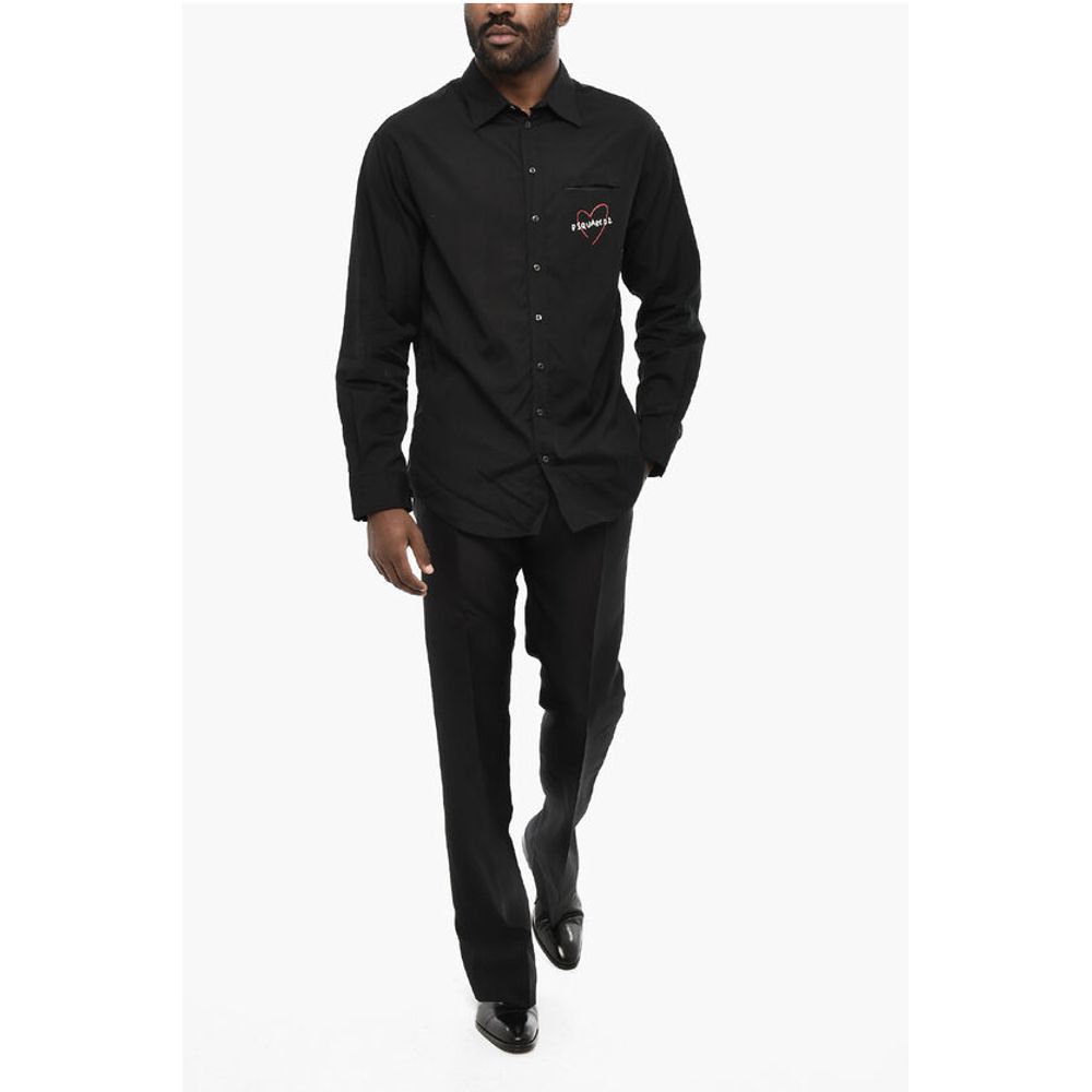 Dsquared² Dropped Shoulder Shirt with Contrasting Logo