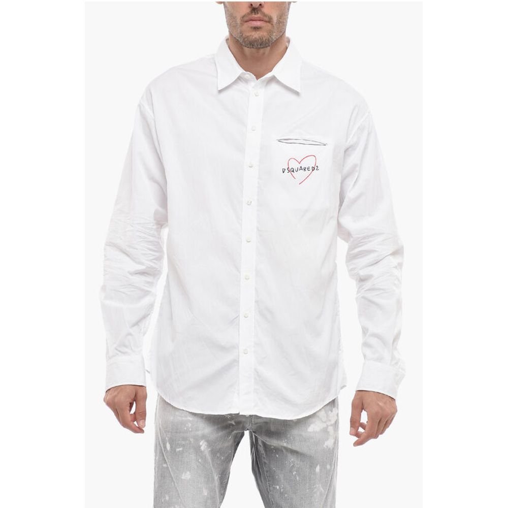 Dsquared² Dropped Shoulder Shirt with Contrasting Logo