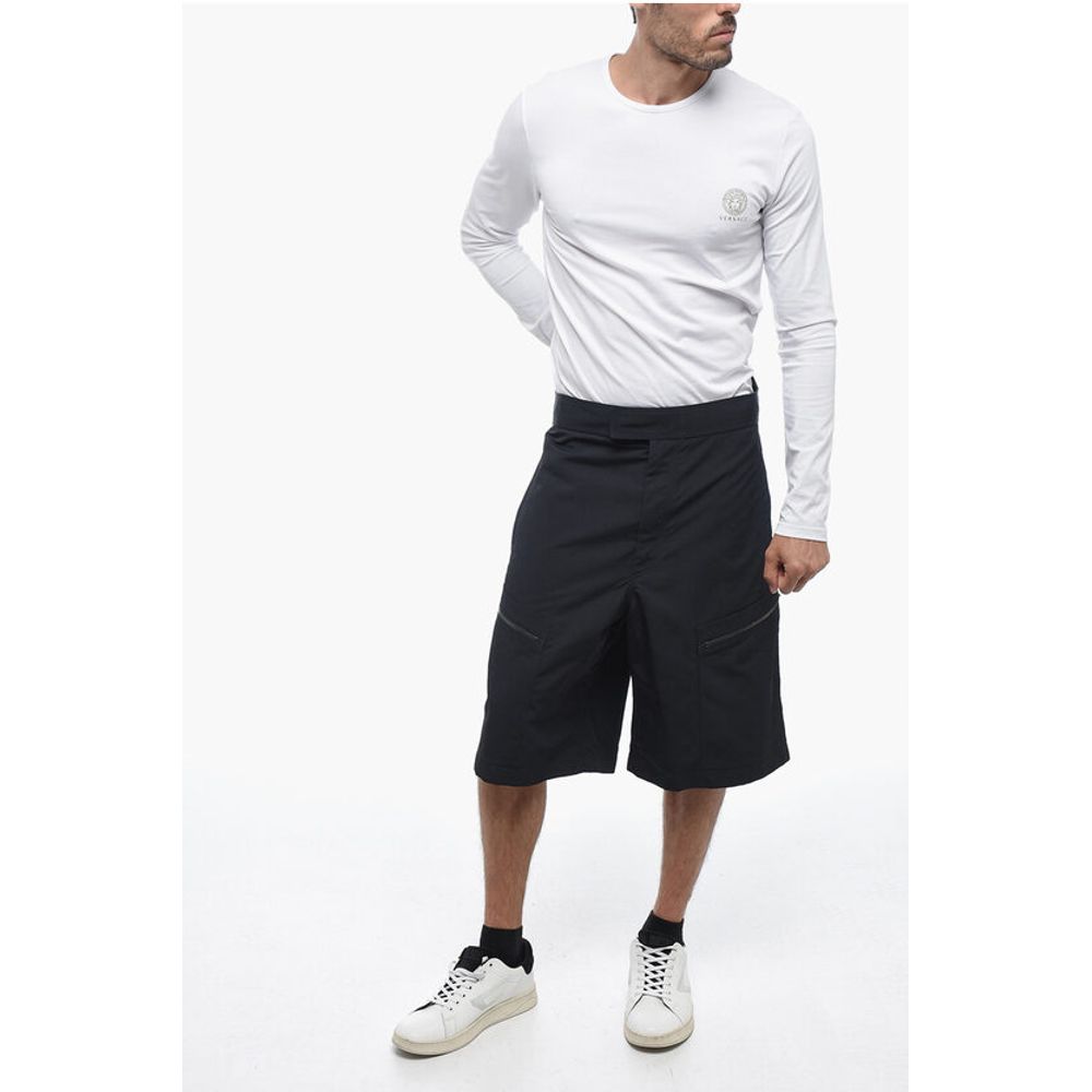 Bottega Veneta Nylon Cargo Shorts with Hidden Fastening