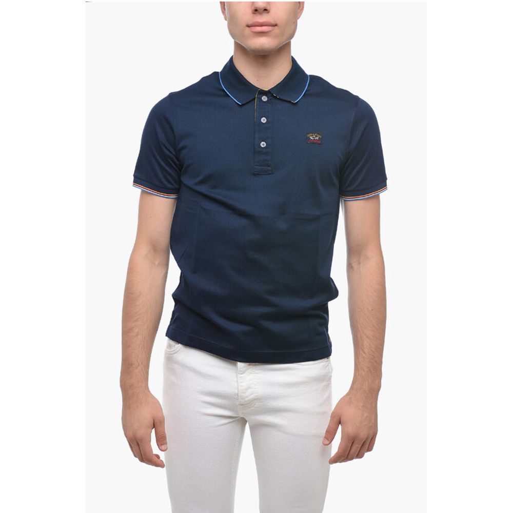 Paul & Shark Cotton Polo Shirt with Colored Buttons