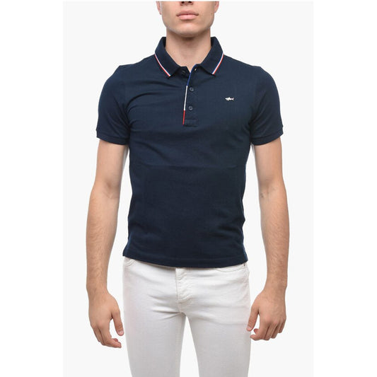 Paul & Shark 3-Buttons Cotton Polo Shirt with Metal Logo