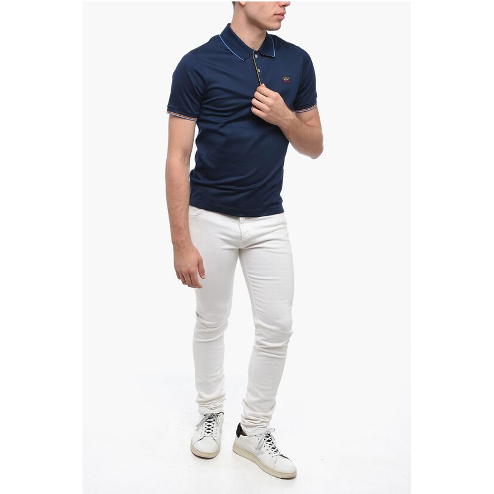 Paul & Shark Cotton Polo Shirt with Colored Buttons