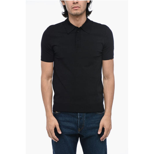 Neil Barrett Solid Color Slim Fit Polo Shirt
