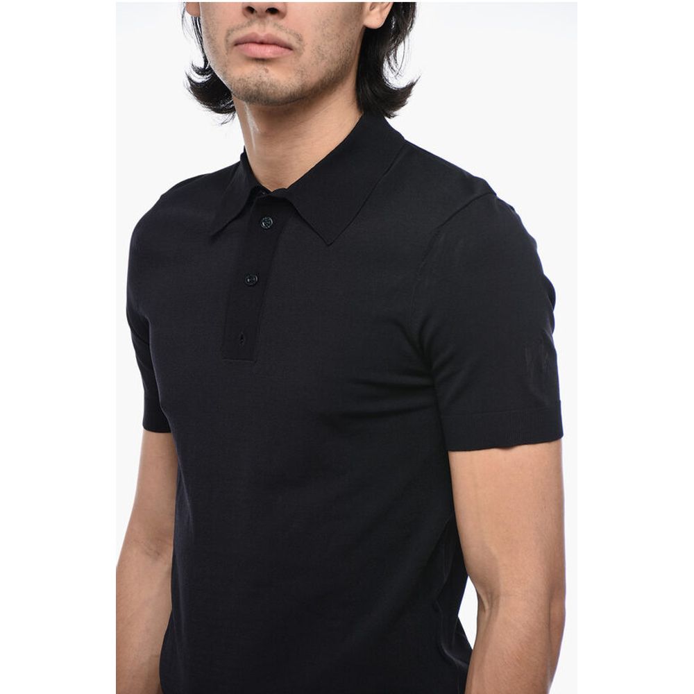 Neil Barrett Solid Color Slim Fit Polo Shirt