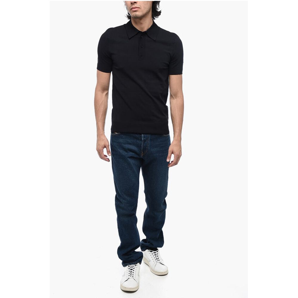 Neil Barrett Solid Color Slim Fit Polo Shirt