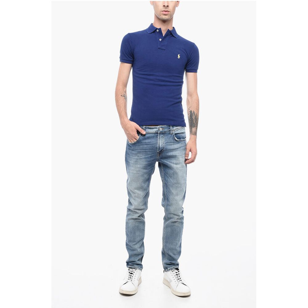 Polo Ralph Lauren Piquet Cotton Slim Fit Polo with Logo
