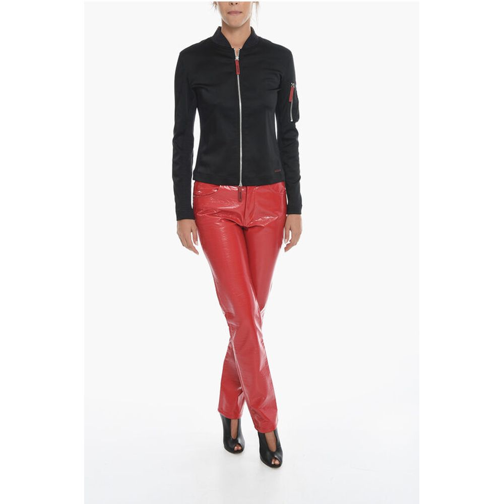 Diesel Satin T-OPUNTIA Bomber Jacket with Contrasting Details and S