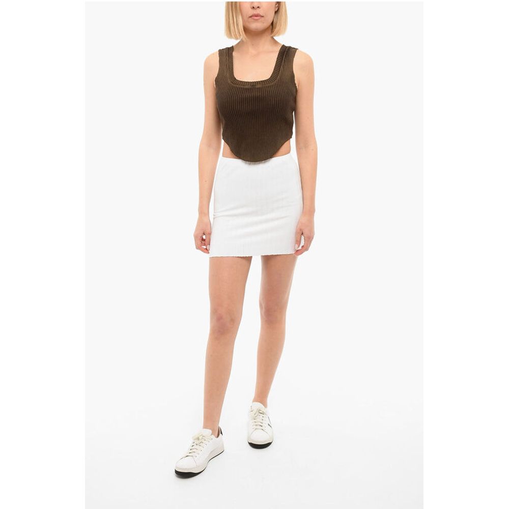 Cotton Citizen Ribbed Stretch Cotton CAPRI Mini Skirt