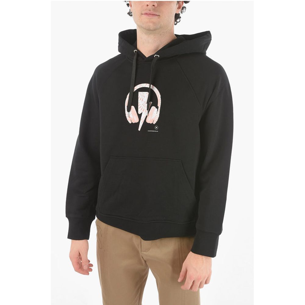 Neil Barrett Printed Logo D.J. BOLT Hoodie