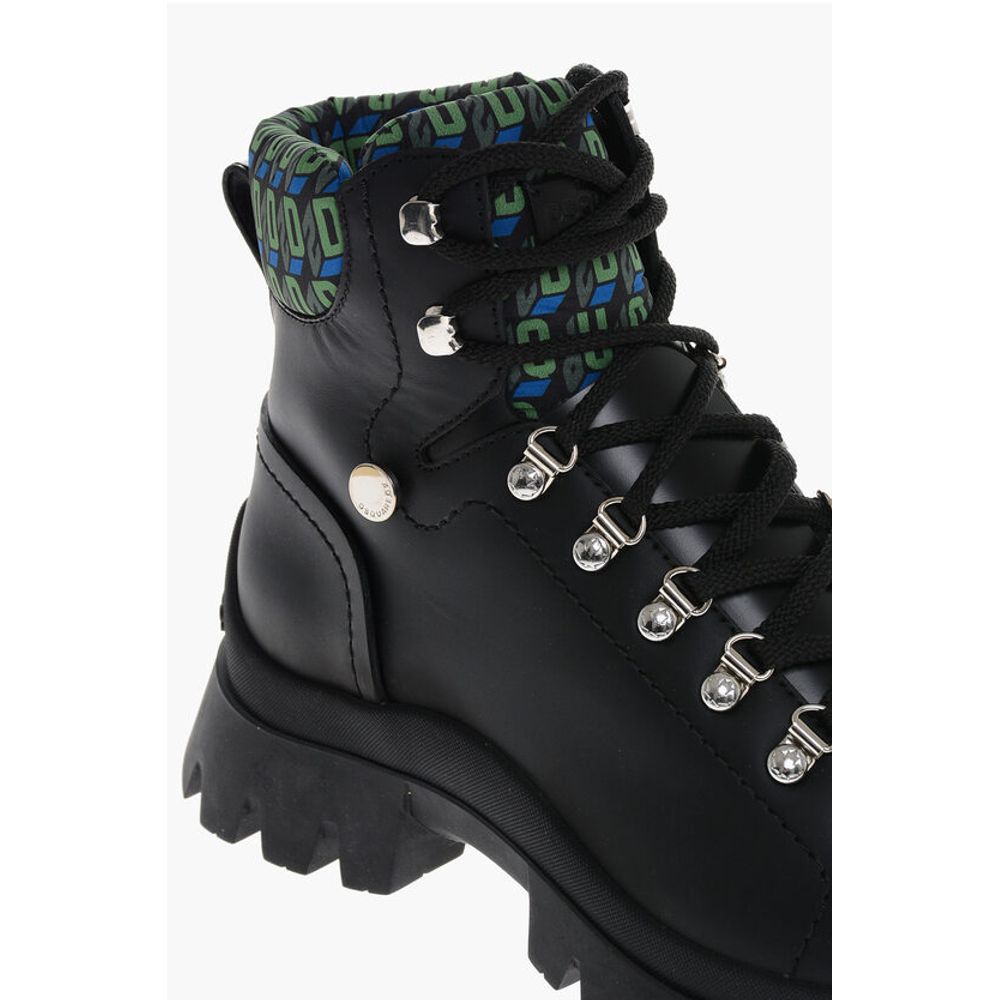 Dsquared² Trecking Boots with Monogram Fabbric Inserts