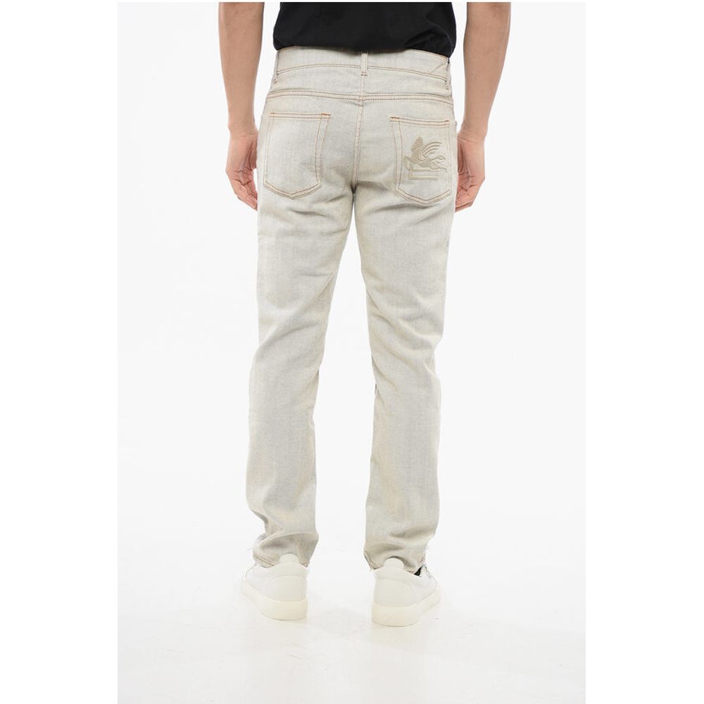 Etro Skinny Fit Denims with Logoed Back Pocket 18cm