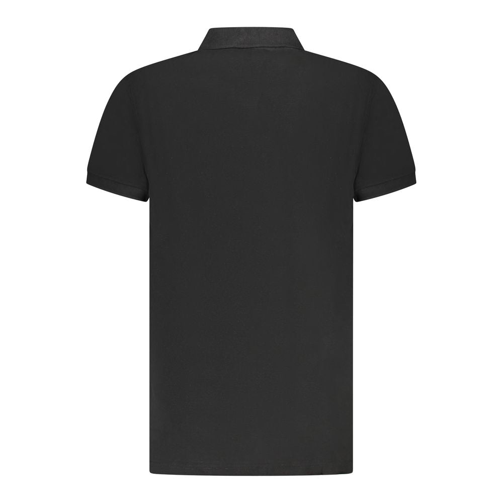 Cavalli Class Black Cotton Men Polo Shirt