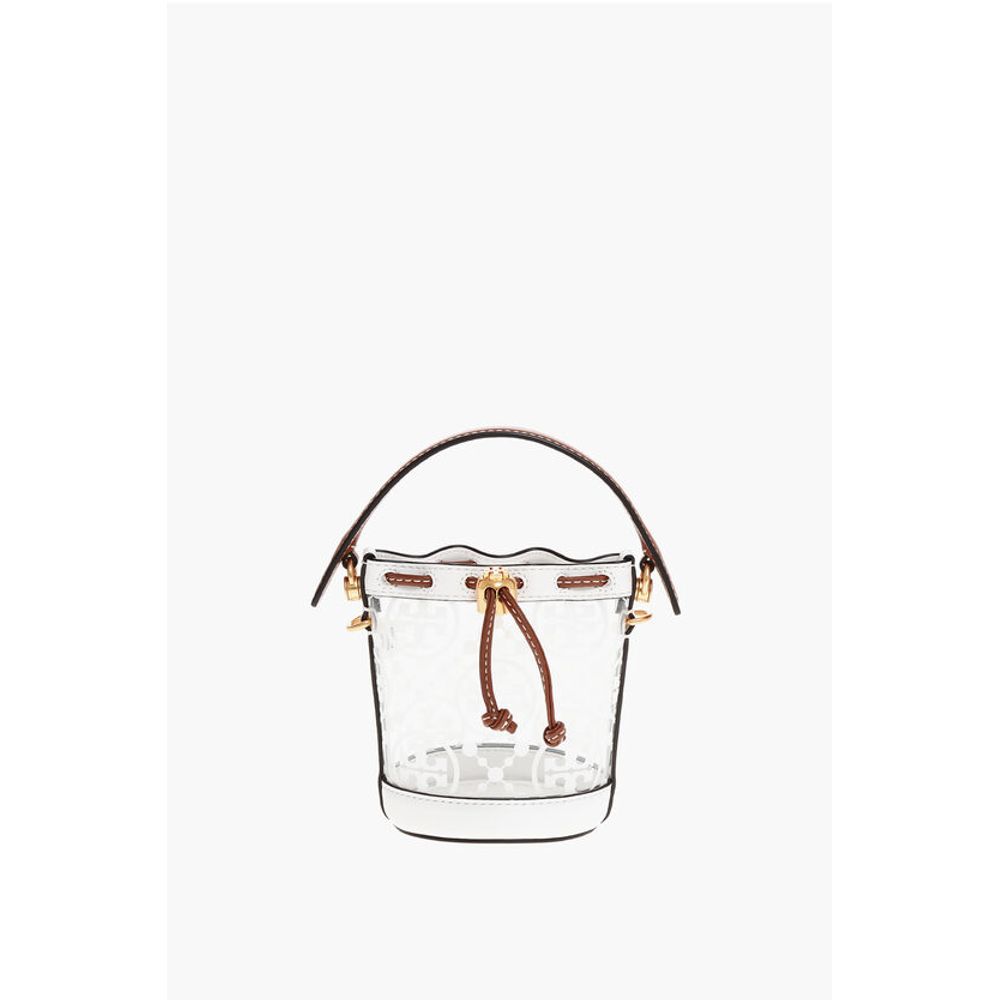 Tory Burch PVC MONOGRAM CLEAR Mini Bucket Bag