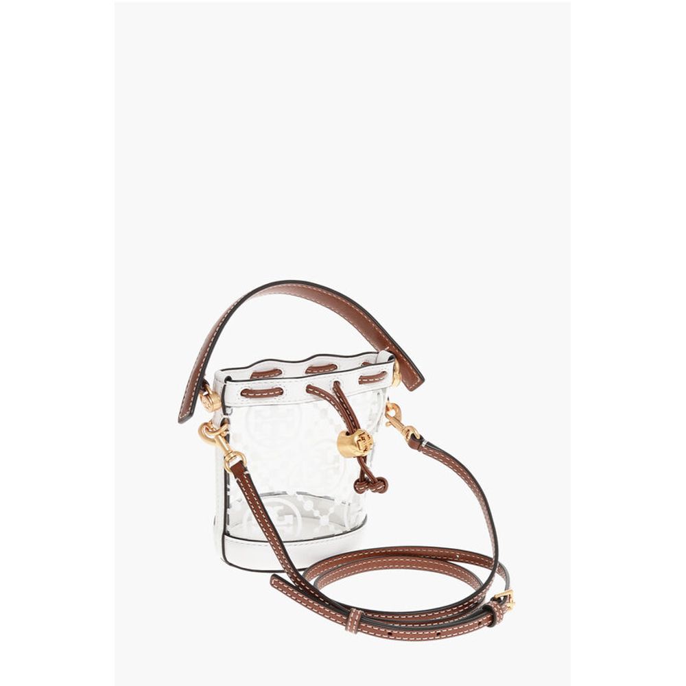 Tory Burch PVC MONOGRAM CLEAR Mini Bucket Bag