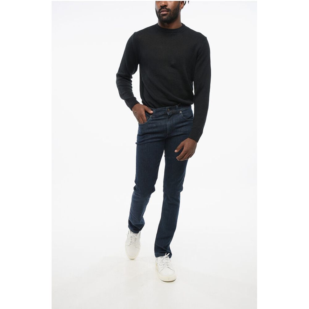 Corneliani ID Dark Washed Slim Fit Denims 16cm